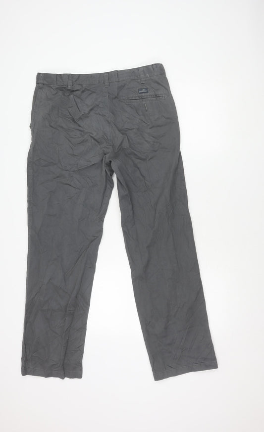 Womens UK Size 34 BHS Regular Fit Chino Grey Trousers