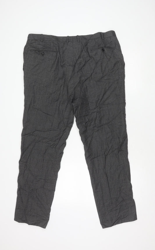 Mens UK Size 60 Canali Grey Trousers