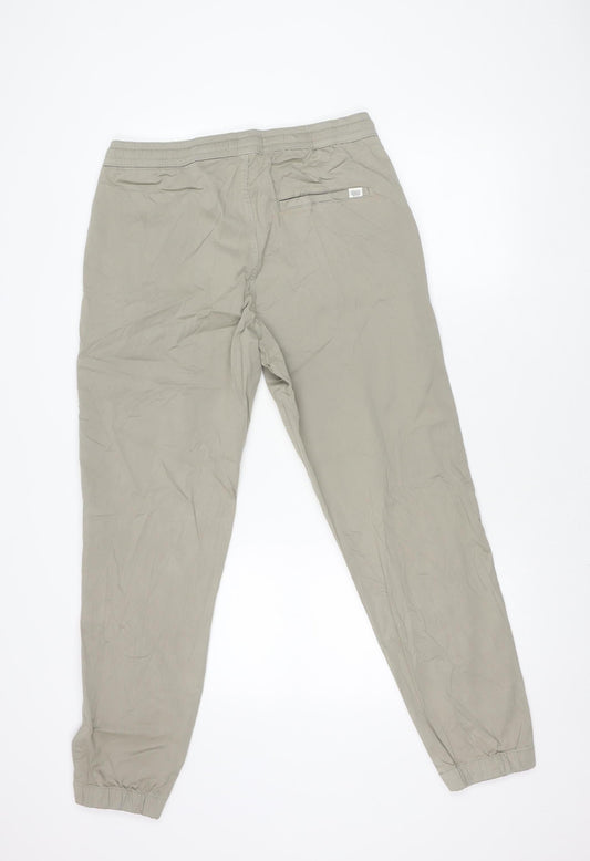 Pull & Bear Men’s Beige Joggers L Drawstring Casual