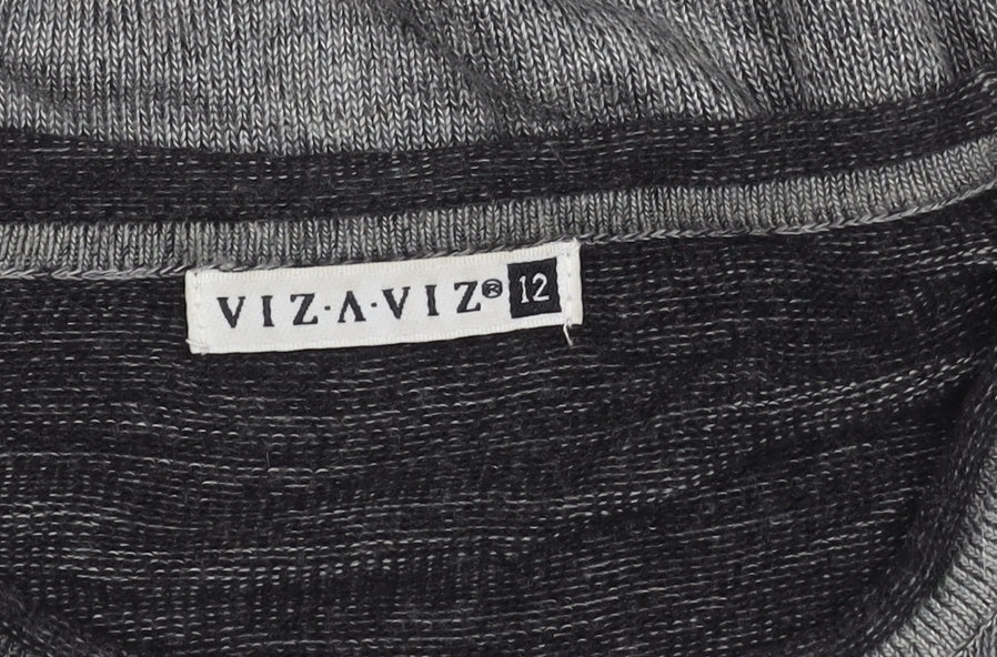 Womens UK Size 12 VIZ-A-VIZ Grey Pullover Jumper