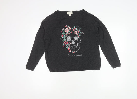 Womens UK Size S Springfield Black Pullover Jumper