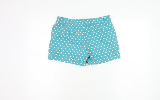 F&F Women's Blue Polka Dot Chino Shorts Size 8