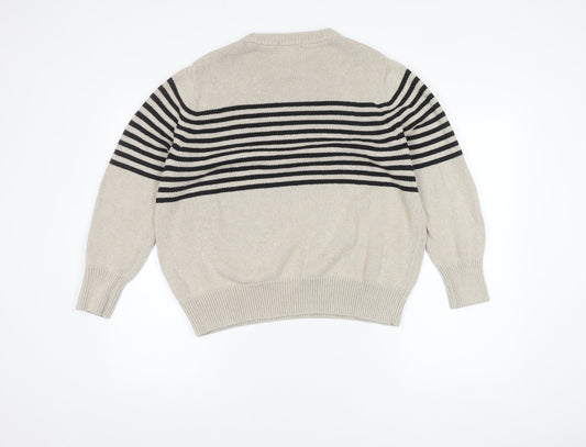 Autograph Women's Beige Stripe Pullover Jumper Size 18