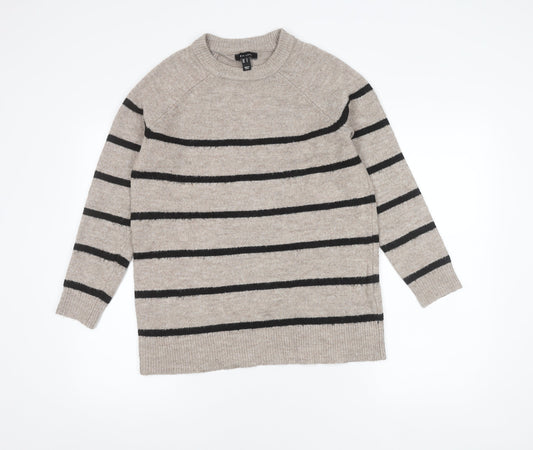 Womens UK Size S New Look Beige Pullover Jumper