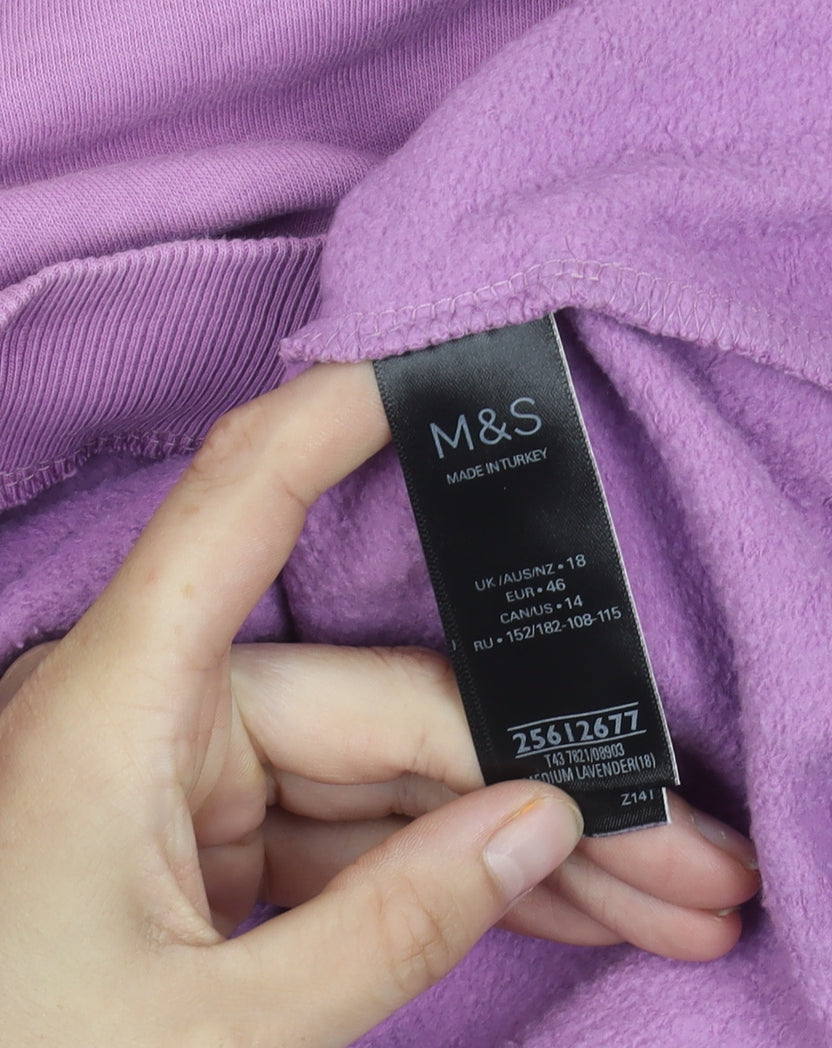 Womens UK Size 18 Marks and Spencer Purple Pullover Jumper