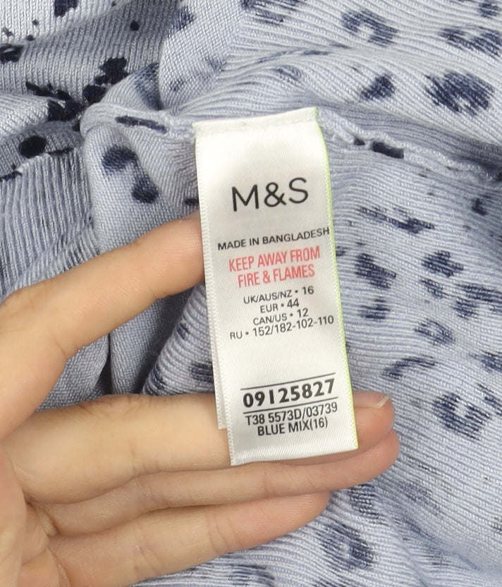 Womens UK Size 16 Marks and Spencer Blue Pullover Jumper