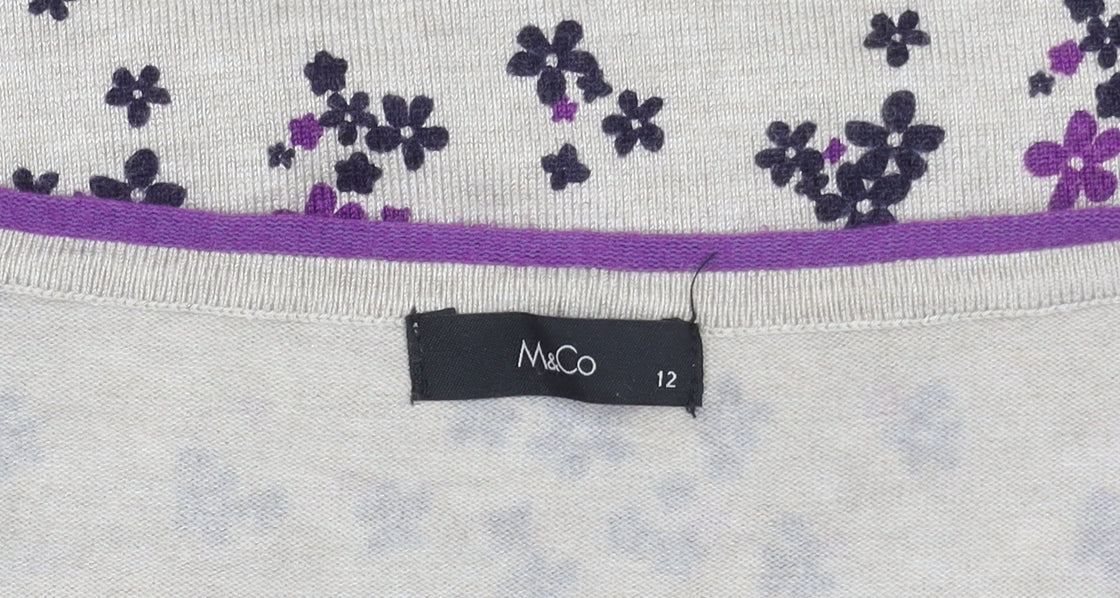 Womens UK Size 12 M&Co Beige Pullover Jumper