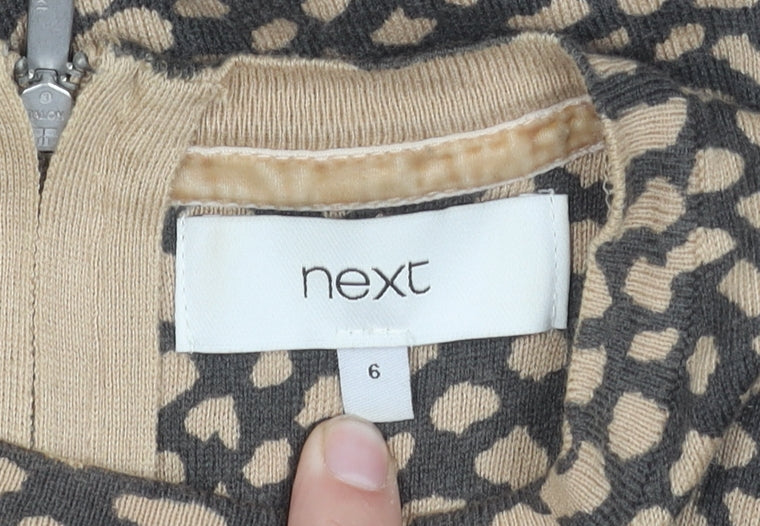 Womens UK Size 6 NEXT Beige Jersey Blouse