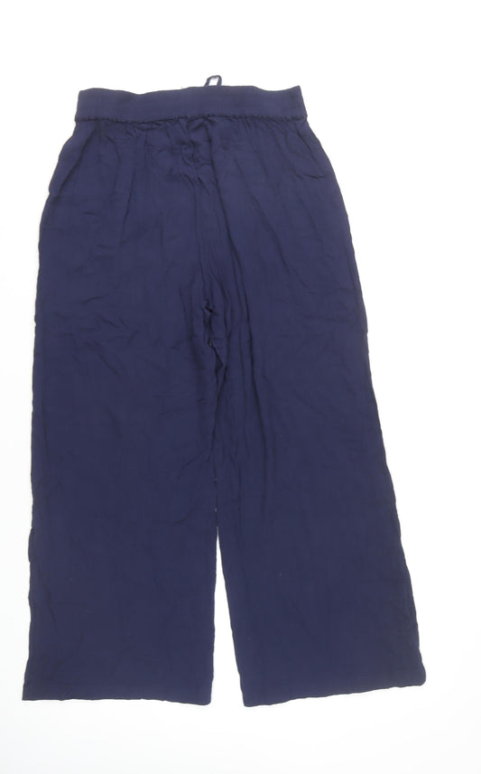F&F Women's Blue Wide-Leg Trousers, Size 12-14