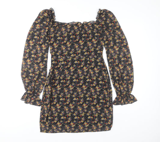 Nasty Gal Women's Floral A-Line Short Dress 8 Multicoloured