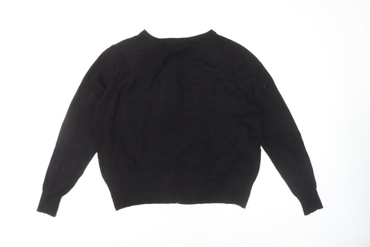 Womens UK Size 20 Papaya Black Cardigan Jumper