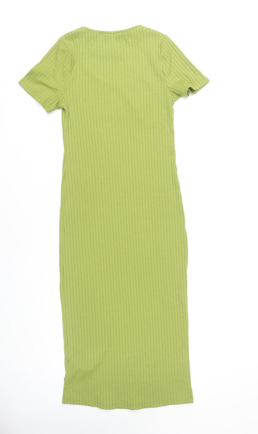 Primark Women's Green XS Bodycon Midi Dress