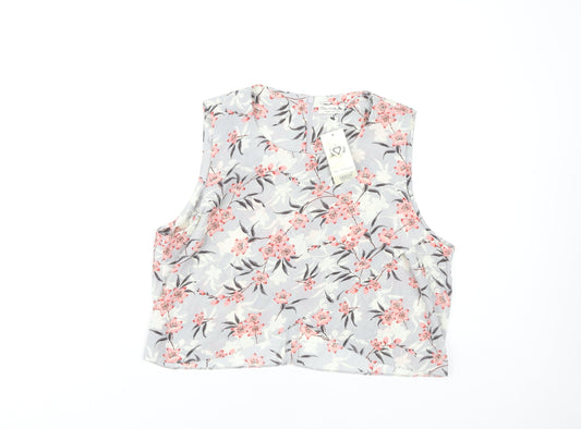 Womens UK Size 16 Miss Selfridge Multicoloured Cropped Tank
