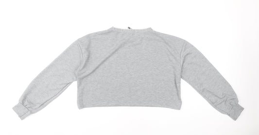 boohoo Women's Grey Lightweight Sweatshirt, Size 10