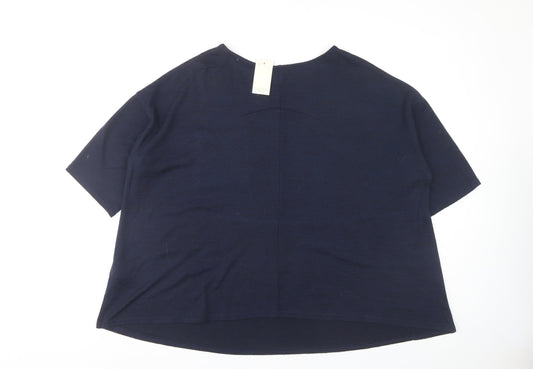 Capsule Women's Blue T-Shirt, Size 18, Casual Wear