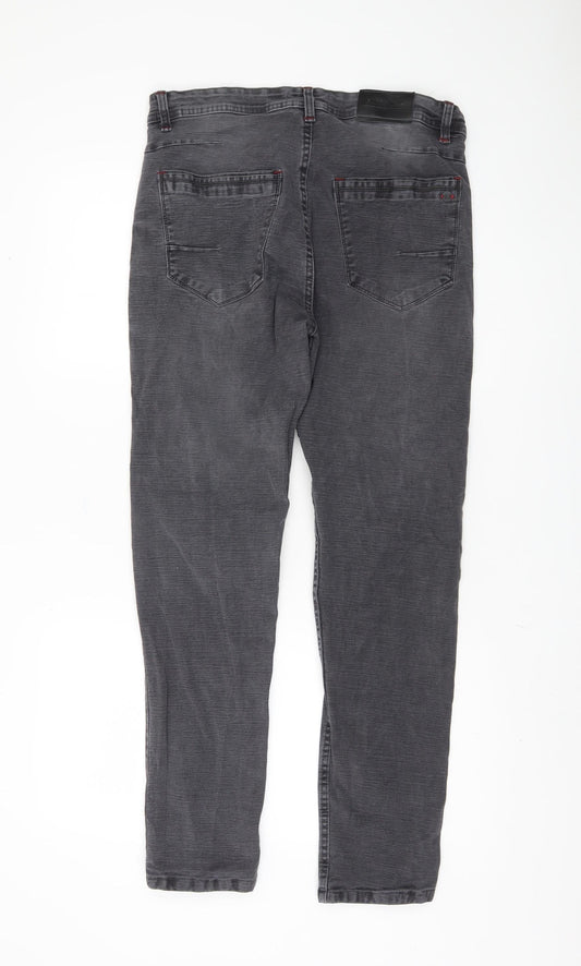 Mens UK Size 34 Sutta Man Regular Fit Straight Grey Jeans