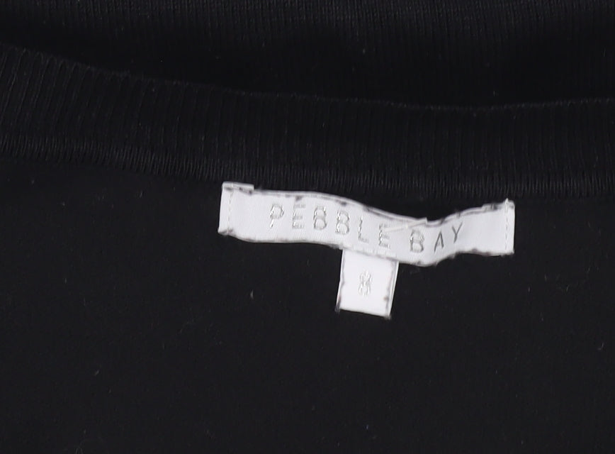 Womens UK Size S Pebble Bay Black Pullover Jumper