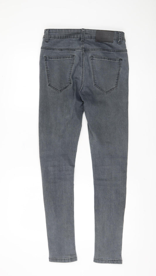 boohooMAN Grey Slim Fit Jeans for Men Size 30
