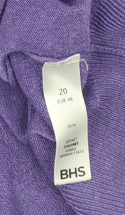 Womens UK Size 20 BHS Purple Pullover Jumper