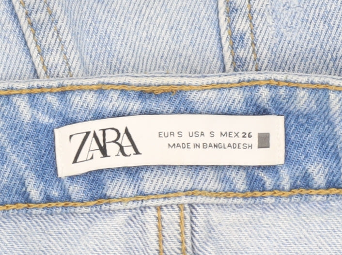 Womens UK Size 8 Zara Straight & Pencil Denim Skirt