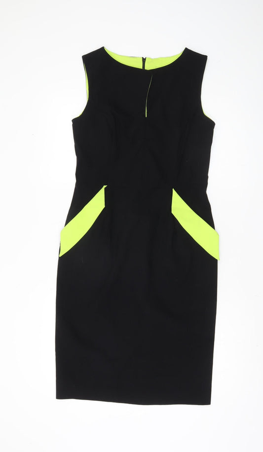Additional front view of Roman Women Black Sheath Dress, size 12