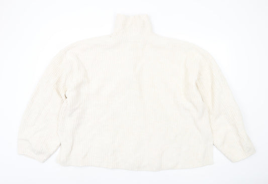 Womens UK Size XL Marks and Spencer White Pullover Jumper