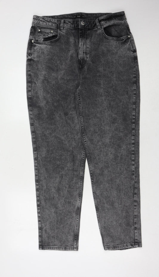 F&F Women's Black Regular Fit Jeans Size 16L