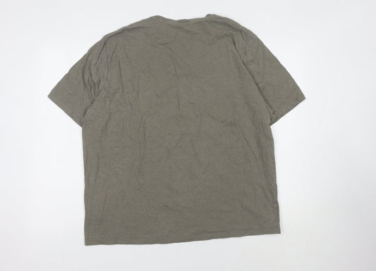 Marks and Spencer Men's XXL Beige Cotton T-Shirt