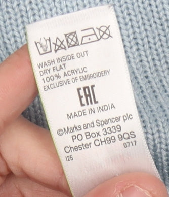 Womens UK Size S Marks and Spencer Blue Pullover Jumper