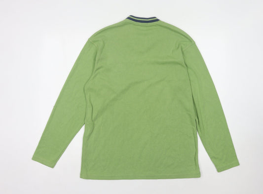 Marks and Spencer Men's Green V-Neck Pullover Jumper S