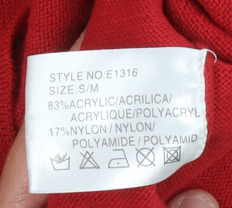 Womens UK Size S Paramour Red Pullover Jumper