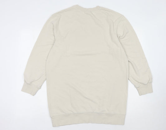 Womens UK Size XS H&M Divided Beige Pullover Sweatshirt