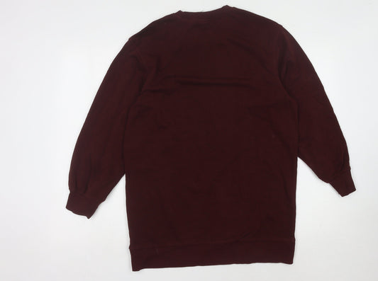 H&M Women’s Red XS Long Sleeve Crew Neck Dress