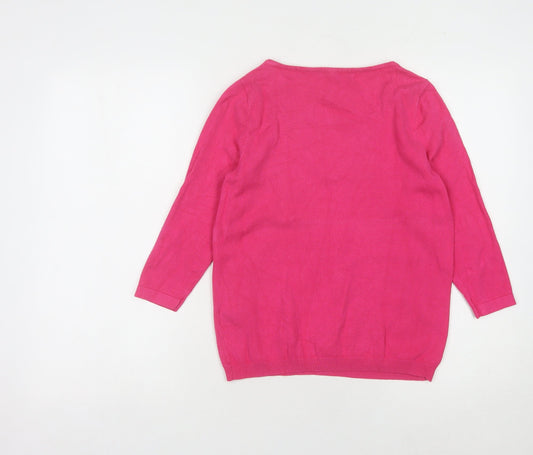 Womens UK Size 8 Marks and Spencer Pink Pullover Jumper