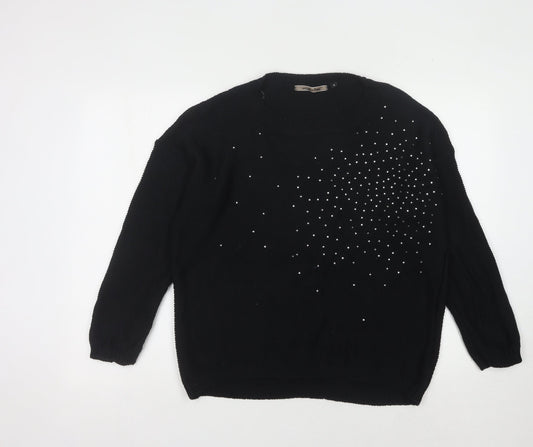 Womens UK Size M New Look Black Pullover Jumper