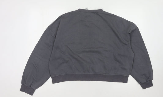 H&M Women's Grey Pullover Sweatshirt, M, Casual