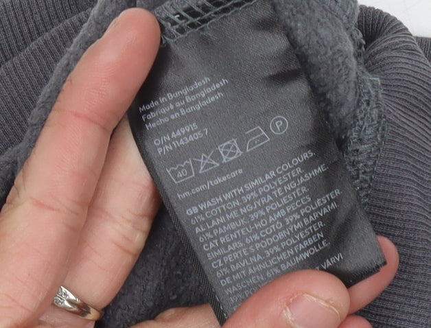 H&M Women's Grey Pullover Sweatshirt, M, Casual