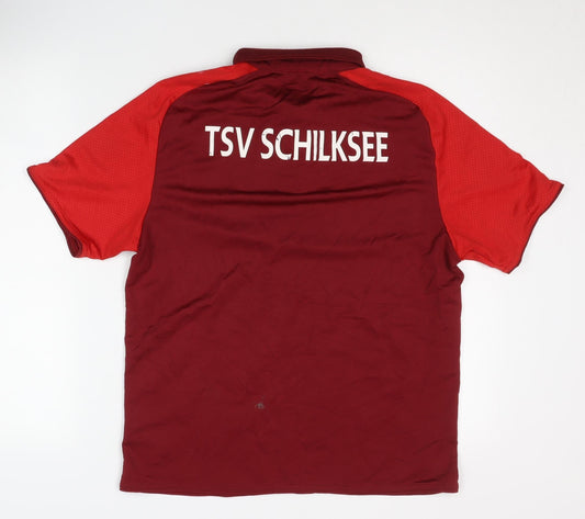 JAKO Men's Red Polo Medium Football Jersey