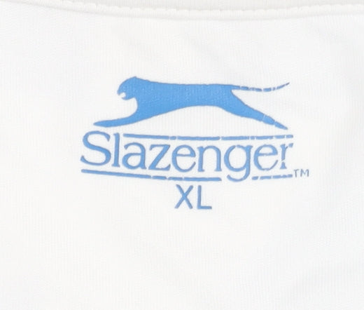 Slazenger Men's XL White Blue Sports T-Shirt