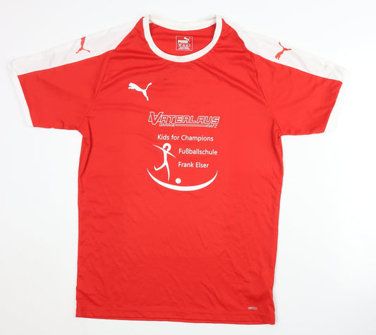 Mens UK Size M PUMA Red Football T-Shirt