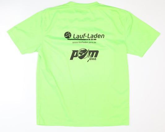 AWDis Men's Green T-Shirt XL, Running, Logo Accent