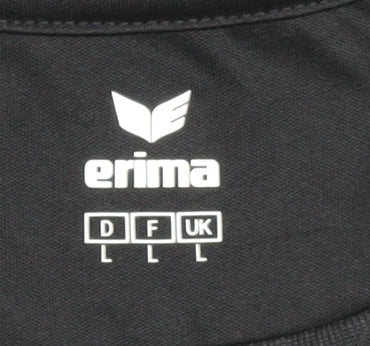 Erima Men's Black T-Shirt, Large, Gym & Training