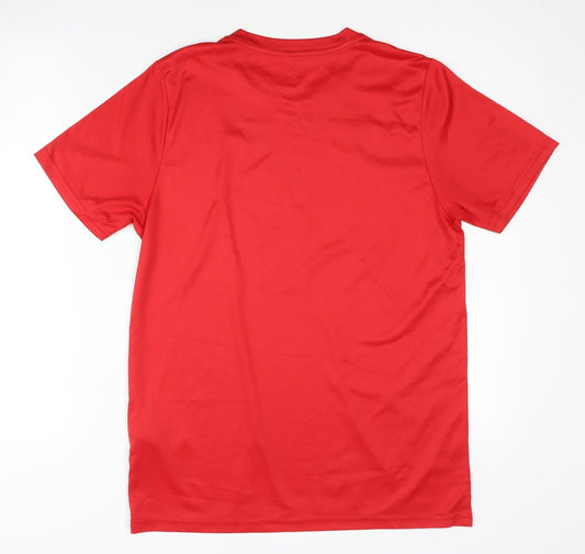 Erima Men's Red T-Shirt, Size S, Short Sleeve, Solid