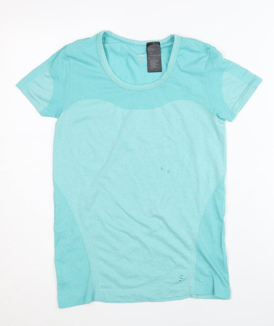 Womens UK Size 8 H&M Blue Gym & Training T-Shirt