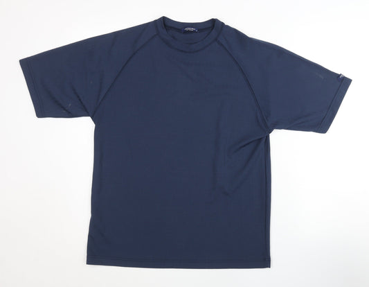 GERMAN'S Men's Blue Basic T-Shirt, Size S, Activewear