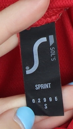 SOL'S Men's Red S Basic T-Shirt Logo Short Sleeve