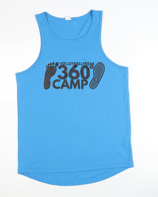 Mens UK Size M Awdis Blue Volleyball Tank
