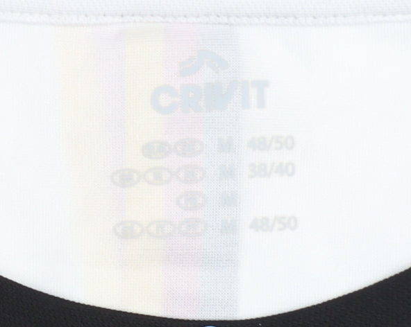 Brand and care label for Crivit Men’s White Football Jersey T-Shirt M