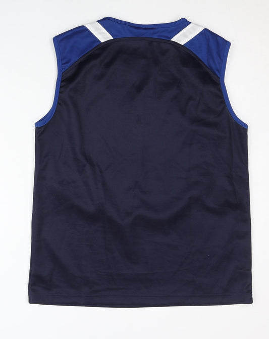 Identic Men's Blue Baseball Tank Top S - Sportswear