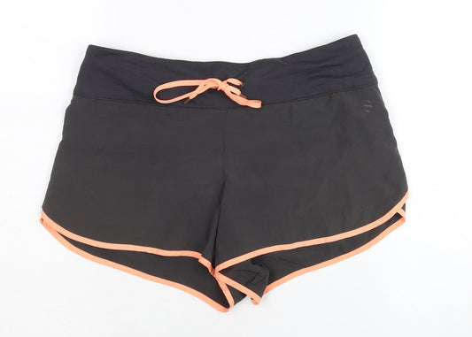 Additional front view of H&M Women Black Running Shorts, S